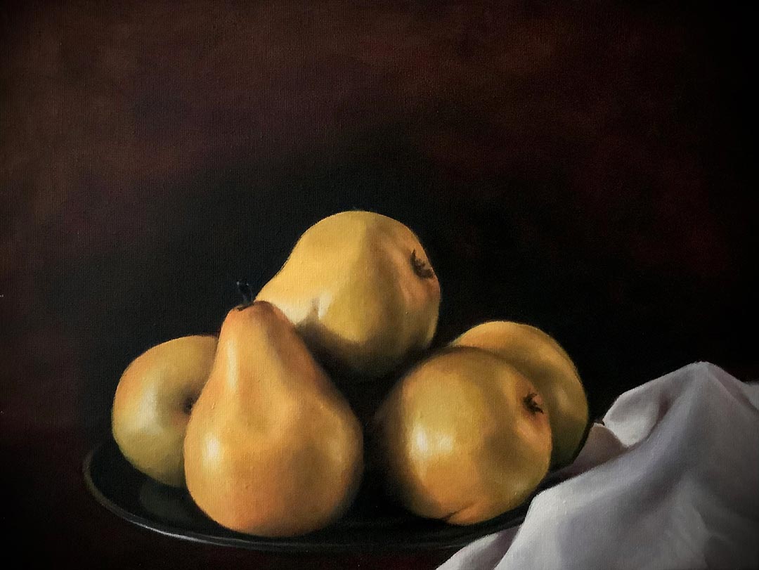 Pears still life oil painting